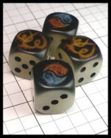 Dice : Dice - 6D - Yin Yang Lily - JA Collection Apr 2024